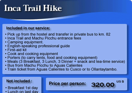 inca trail hike
